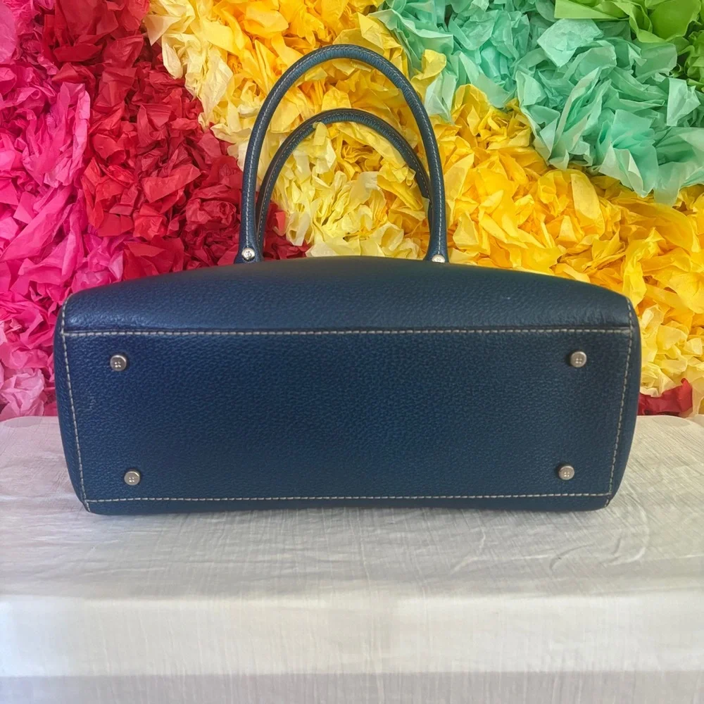 Kate Spade Large Blue Leather Satchel Handbag
